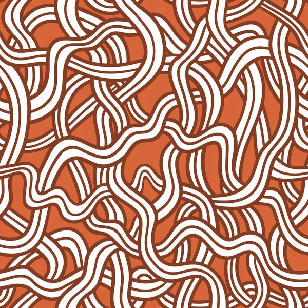 Red tangled doodle pattern . — Stock Vector