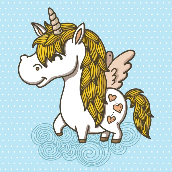 Adorabile unicorno . — Vettoriale Stock