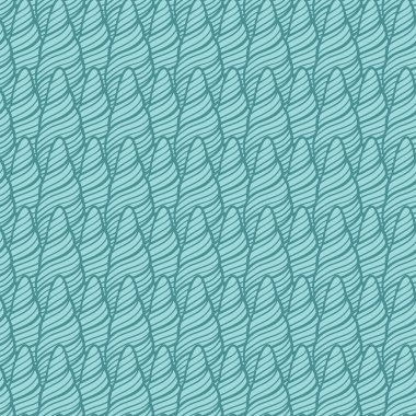 Mavi boynuzlar doodle deseni .