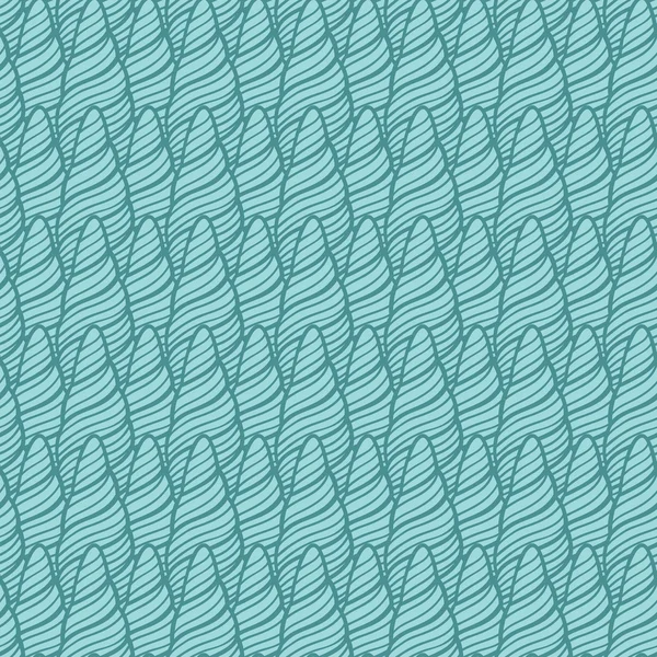 Blue horns doodle pattern . — Stock Vector