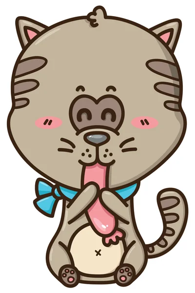 Gato kawaii . —  Vetores de Stock