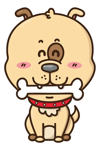 Cachorro Kawaii . — Vector de stock