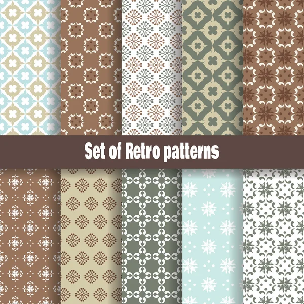 Retro patroon collectie — Stockvector