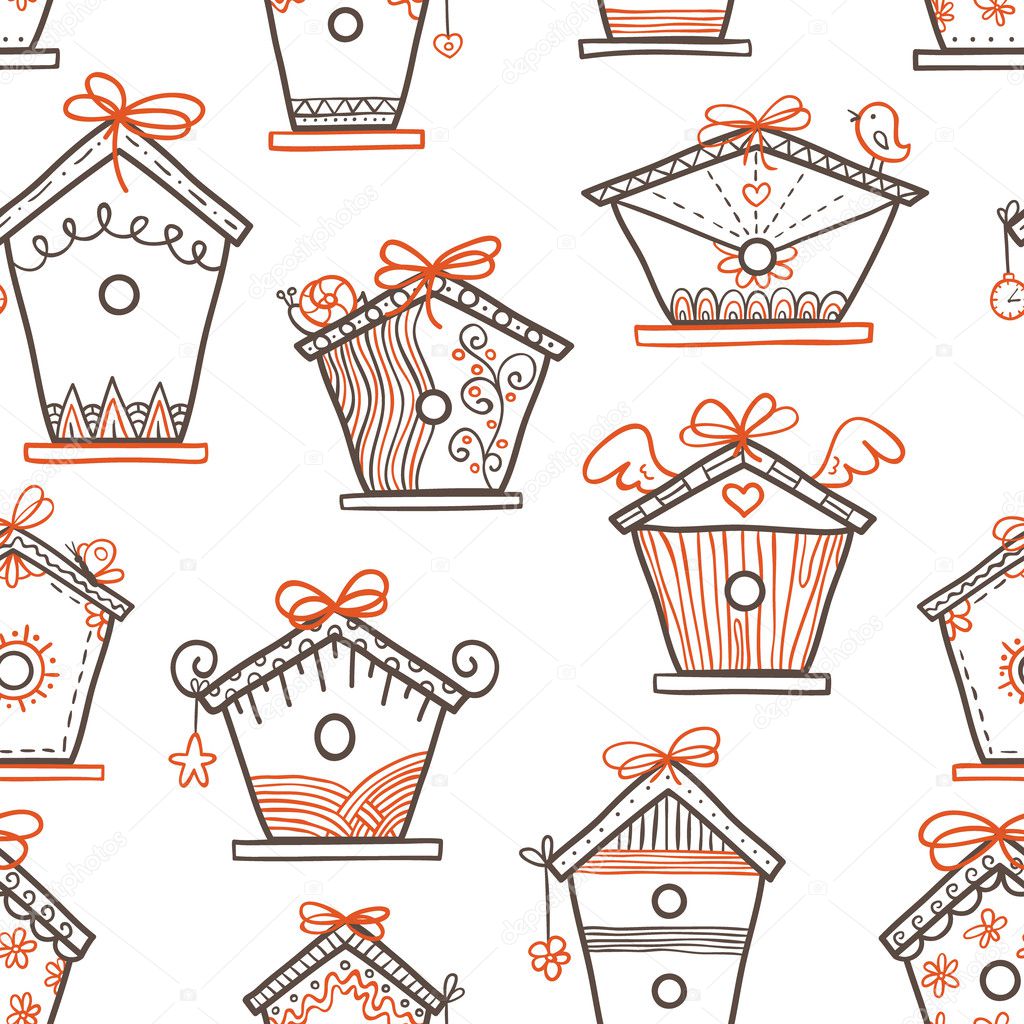 鳥の家ストックベクター ロイヤリティフリー鳥の家イラスト Depositphotos