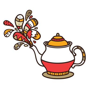 şirin doodle çaydanlık