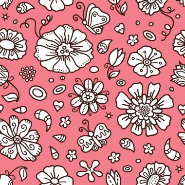 kız için pembe çiçek desenli.