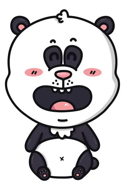 Kawaii ayı panda. — Stok Vektör