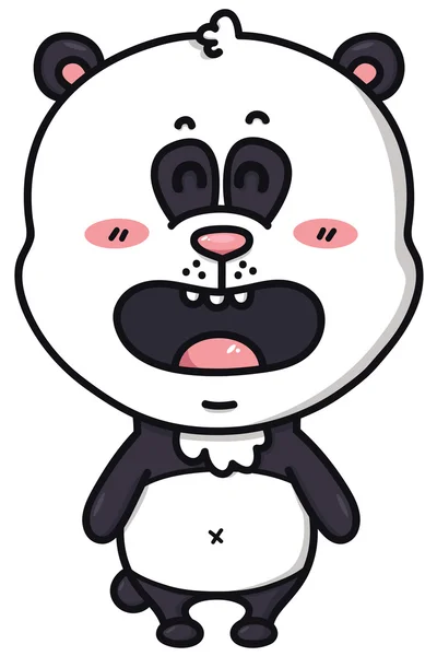 Kawaii Miś panda. — Wektor stockowy