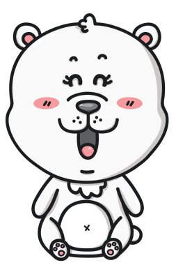Kawaii beyaz ayı.