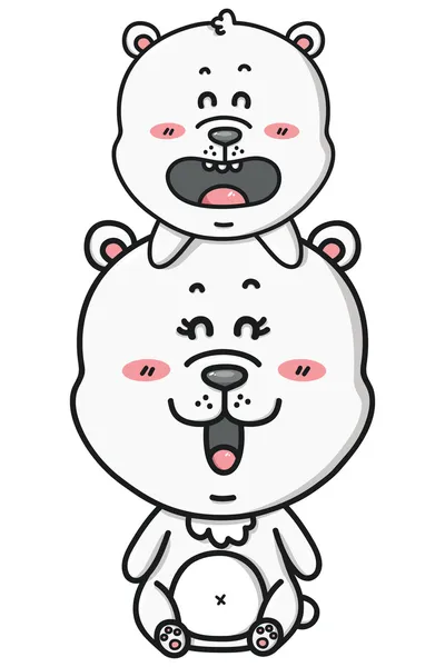 귀여운 북극곰. — 스톡 벡터