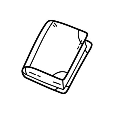 Çocuklar için çizgi karalama peri masalı kitabının vektör çizimi, boyama ve hurda kitap