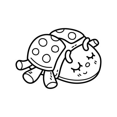 Çocuklar için gece lambası, boyama ve hurda kitaplarının ana hatlarının temsilcisi.