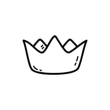 Çocuklar için taslak karalama tacı, boyama ve hurda kitabının vektör çizimi