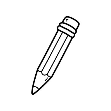 Çocuklar, boyama ve hurda kitapları için karalama kaleminin vektör çizimi