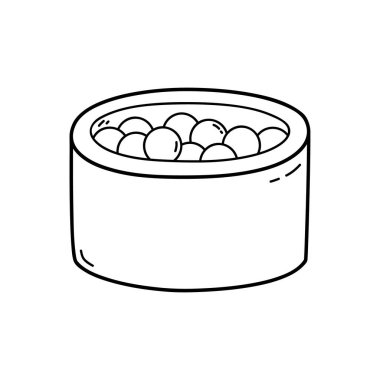 Çocuklar için karalama bebek havuzunun vektör çizimi, boyama ve hurda kitabı