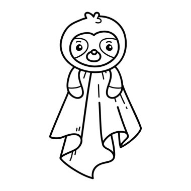 Çocuklar için karalama bebek yuvası yorganı, boyama ve hurda kitabının temsilcisi.