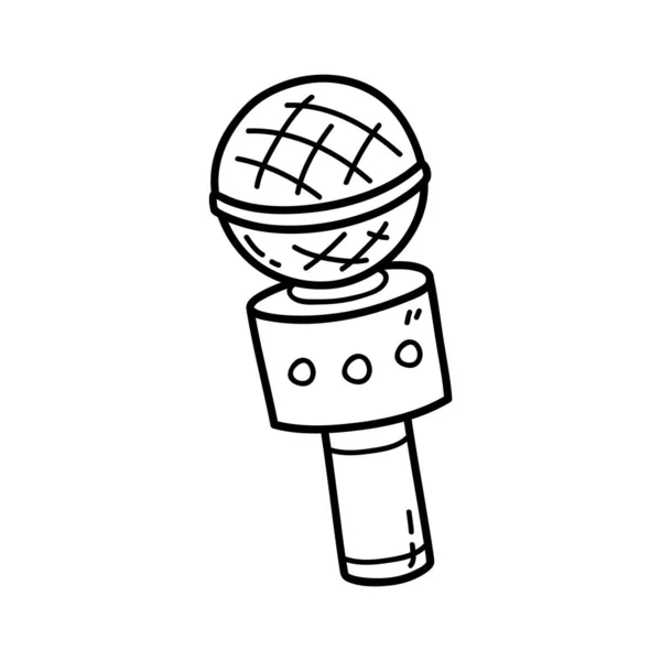 Vector Illustratie Van Schets Doodle Baby Microfoon Voor Kinderen Kleuring — Stockvector