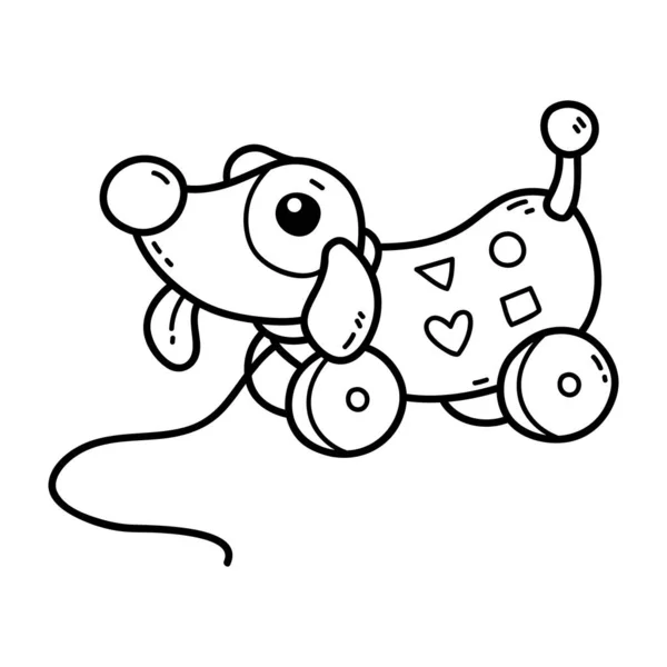 Vector Illustration Outline Doodle Baby Sorter Children Coloring Scrap Book — Stock Vector
