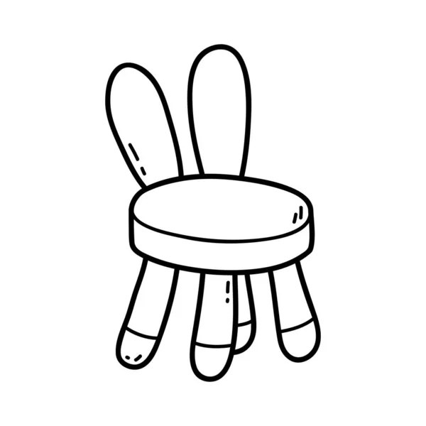 Εικονογράφηση Διάνυσμα Του Περιγράμματος Doodle Μωρό Υπερυψωμένη Καρέκλα Για Παιδιά — Διανυσματικό Αρχείο