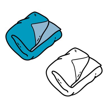 Çocuklar ve hurda kitapları için karalama battaniyesinin vektör illüstrasyon sayfası