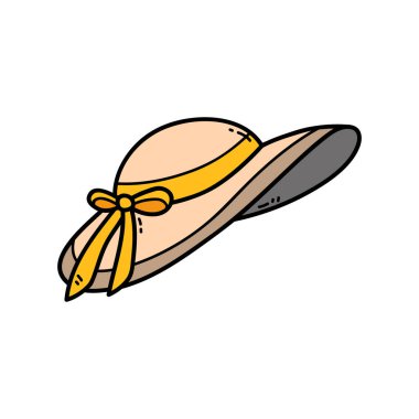 Karalama kadın şapkasının vektör simgesi 