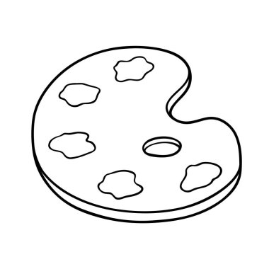 Çocuklar için taslak karalama paleti, boyama ve hurda kitabının vektör çizimi