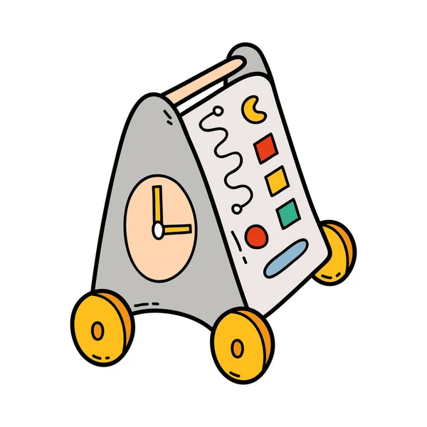 Εικονίδιο Διάνυσμα Απεικόνιση Του Doodle Baby Busyboard — Διανυσματικό Αρχείο