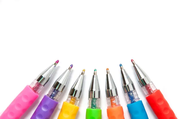 Multi-colored pens, directed upwards — Stock Photo, Image