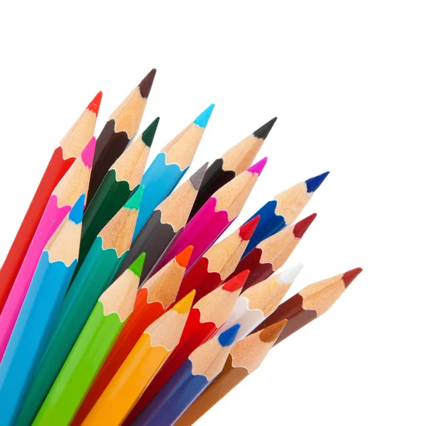 Arco-íris muitos lápis — Fotografia de Stock