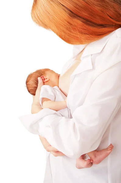 Mother breastfeeding newborn baby — Stock Photo, Image