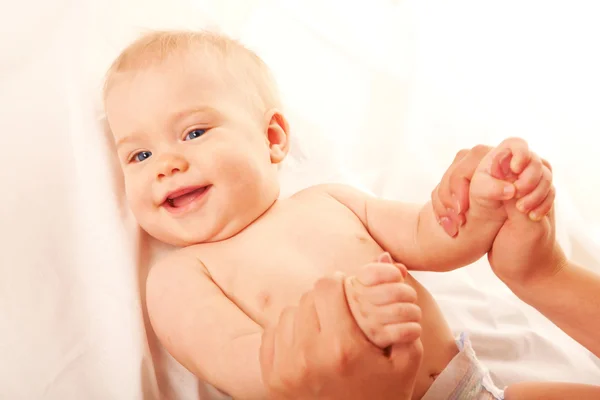 Gymnastics for baby. — Stock Photo, Image