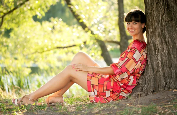 Hermosa mujer de mediana edad. Vacaciones verano . — Foto de Stock