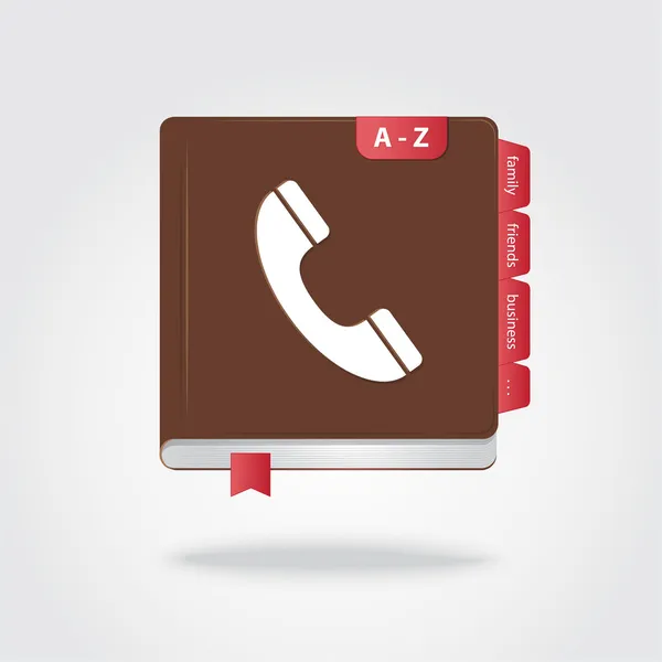 Phone book icon — Stock Vector