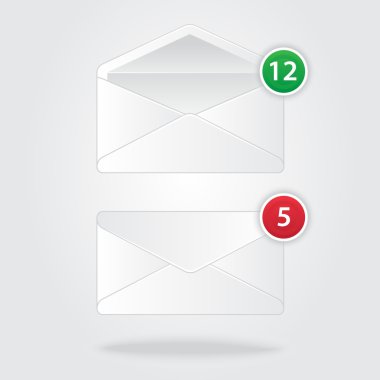 posta zarf web için iki simge