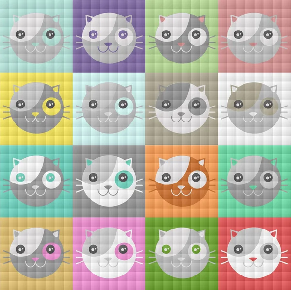 Vector cat pattern — Stock Vector