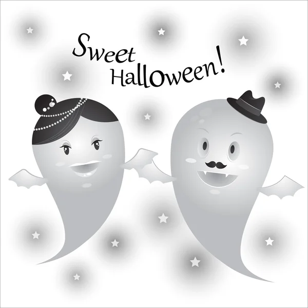 Dancing ghosts — Stock Vector