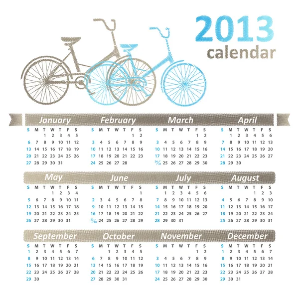 Calendario vectorial 2013 — Vector de stock