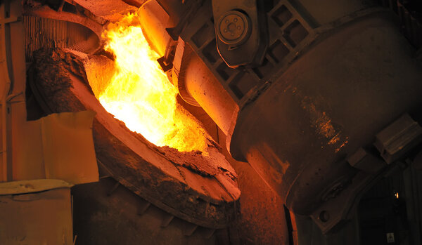 Hot molten steel