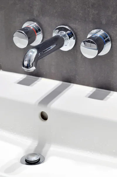 Modern stainless steel tap — Stock Photo, Image