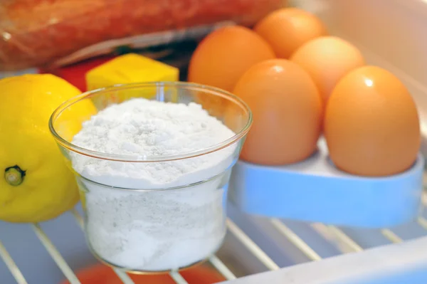 Bicarbonate inside of fridge — Stock Photo, Image