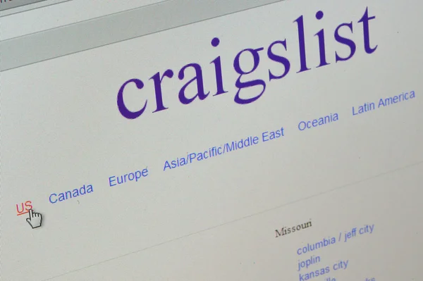 Domovská stránka Craigslist — Stock fotografie