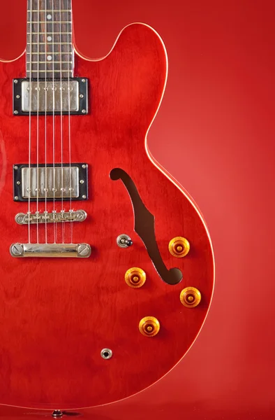 Κόκκινο ηλεκτρική κιθάρα — Φωτογραφία Αρχείου