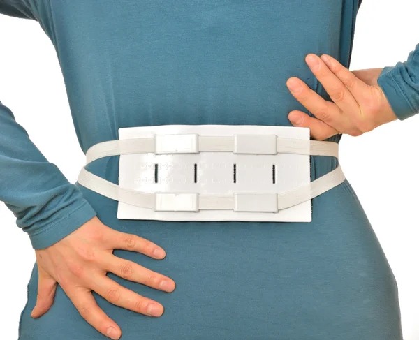 Spine massage belt for hernia pain — Stock Photo, Image