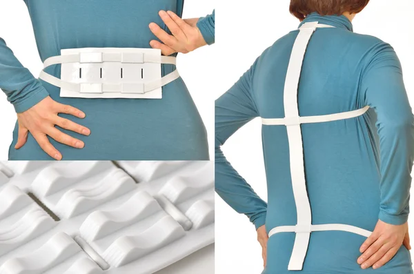 Spine massage belt for hernia pain — Stock Image Spine massage belt for hernia pain Stock Photo