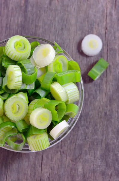 Gehackte grüne Zwiebeln — Stockfoto