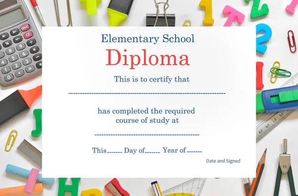 Diploma prescolare — Foto Stock