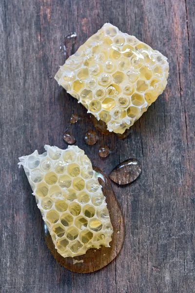 Söt honungskakor med honung — Stockfoto