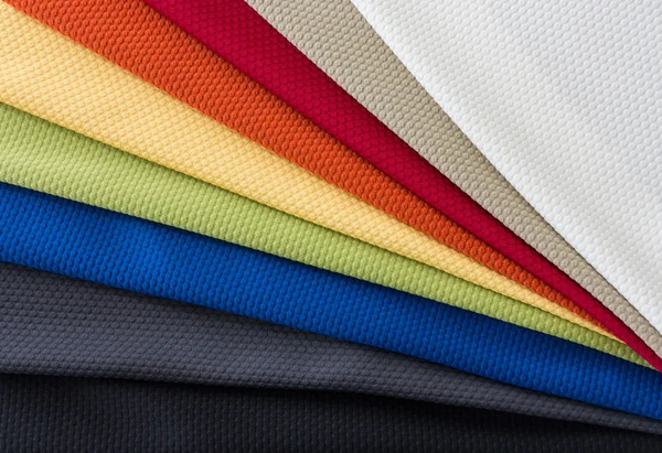 Fabrics of multi colors samples Stock Image