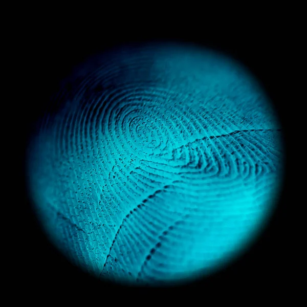 Detailní záběr modré barvy otisků prstů textury kůže prstu — Stock fotografie