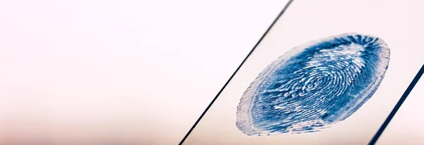 Крупним планом текстура відбитків синього кольору шкіри пальця — стокове фото